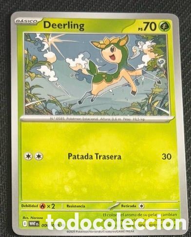 Coleccionismo cromos antiguos: 006/086 Deerling CARTA POKEMON TCG