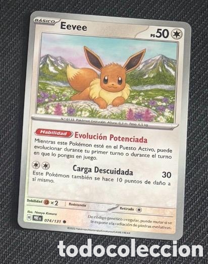 Coleccionismo cromos antiguos: 074/131 Eevee CARTA POKEMON TCG