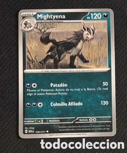 Coleccionismo cromos antiguos: 119/217 Mightyena CARTA POKEMON TCG