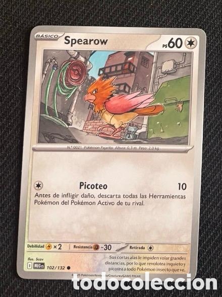 Coleccionismo cromos antiguos: 102/132 Spearow carta pokemon TCG