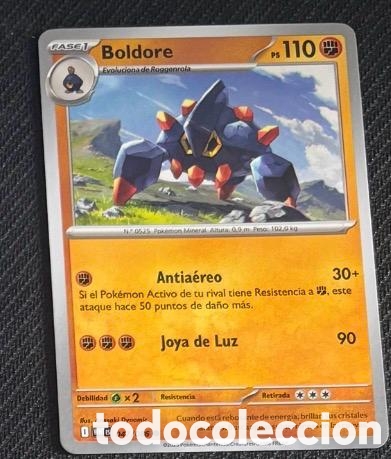 Coleccionismo cromos antiguos: 047/086 Boldore carta pokemon TCG