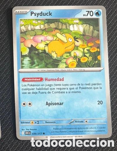Coleccionismo cromos antiguos: 039/217 Psyduck carta pokemon TCG