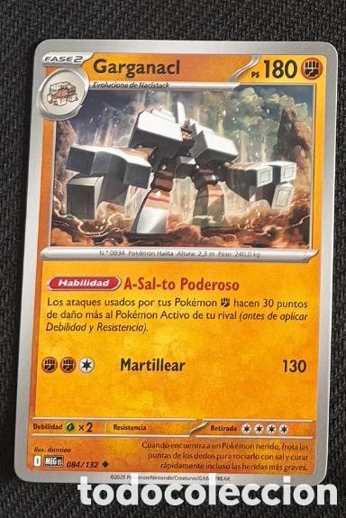 Collectionnisme Cartes &agrave; collectionner anciennes: 084/132 Garganacl carta pokemon TCG