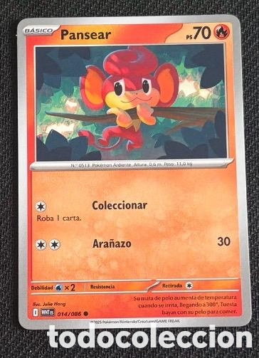 Sammeln alte Sammelbilder: 014/086 Pansear carta pokemon TCG