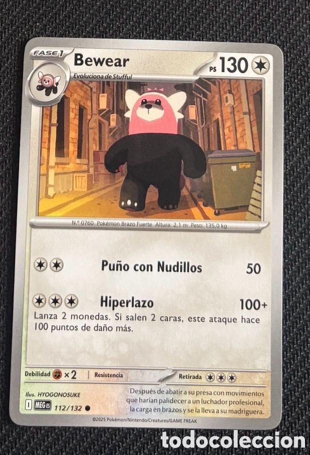 Collectionnisme Cartes &agrave; collectionner anciennes: 112/132 Bewear carta pokemon TCG