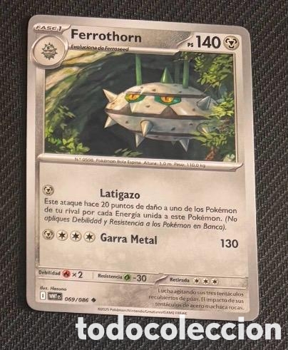 Coleccionismo cromos antiguos: 069/086 Ferrothorn carta pokemon TCG