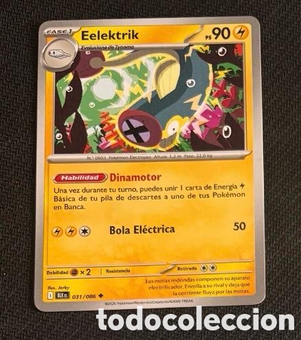 Coleccionismo cromos antiguos: 031/086 Eelektrik carta pokemon TCG