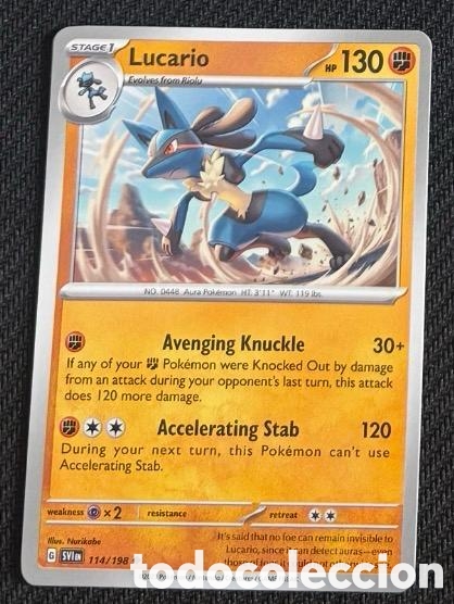Coleccionismo cromos antiguos: 114/198 Lucario carta pokemon TCG