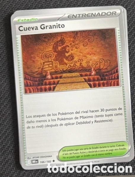 Coleccionismo cromos antiguos: 166/182 Cueva granito carta pokemon TCG