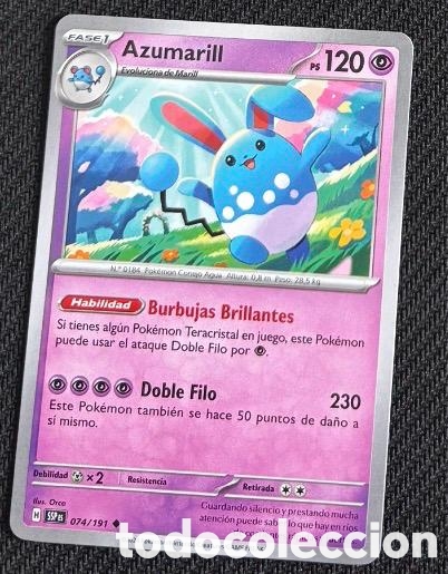 Coleccionismo cromos antiguos: 074/191 Azumarill carta pokemon TCG