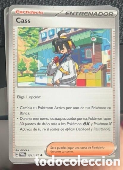 Coleccionismo cromos antiguos: 154/167 Cass carta pokemon TCG