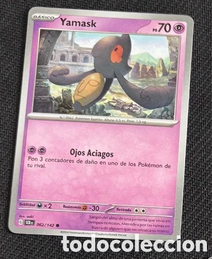 Coleccionismo cromos antiguos: 062/142 Yamask carta pokemon TCG