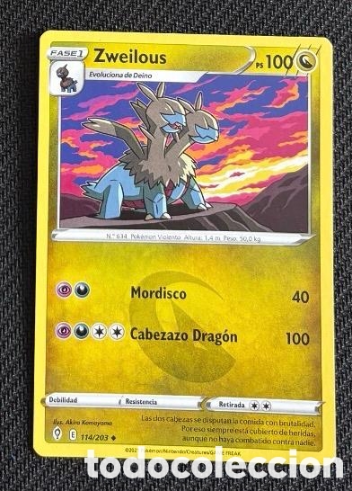 Coleccionismo cromos antiguos: 114/203 Zweilous carta pokemon TCG