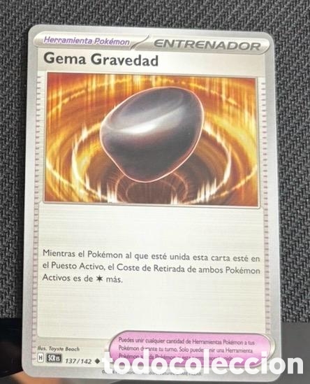 Coleccionismo cromos antiguos: 137/142 Gema gravedad carta pokemon TCG