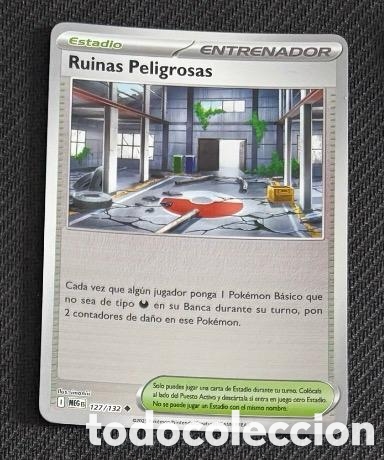 Coleccionismo cromos antiguos: 127/132 Ruinas peligrosas carta pokemon TCG