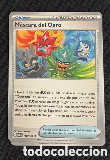 Coleccionismo cromos antiguos: 118/131 M&aacute;scara del ogro carta pokemon TCG