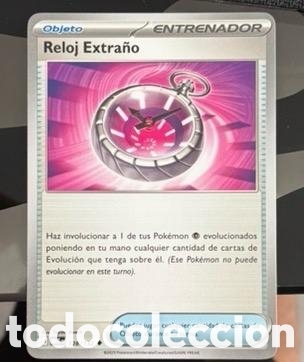 Coleccionismo cromos antiguos: 128/132 Reloj extra&ntilde;o carta pokemon TCG
