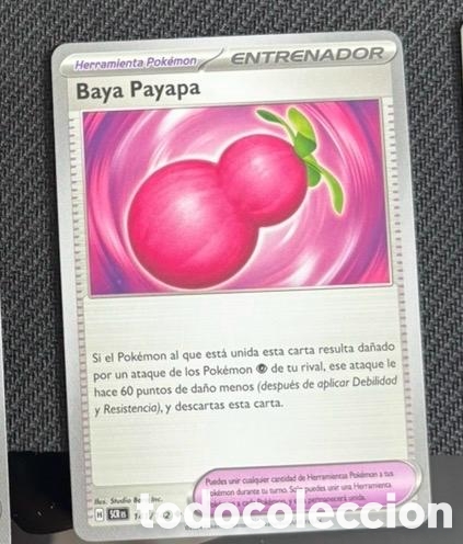 Coleccionismo cromos antiguos: 141/142 Baya payapa carta pokemon TCG