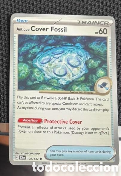 Coleccionismo cromos antiguos: 129/142 Cover fossil carta pokemon TCG