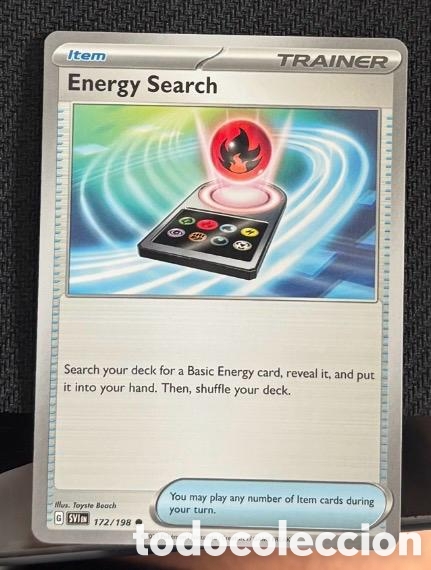 Coleccionismo cromos antiguos: 172/198 Energy search carta pokemon TCG