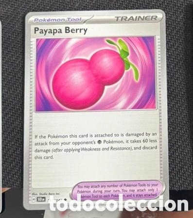 Coleccionismo cromos antiguos: 141/142 Payapa berry carta pokemon TCG