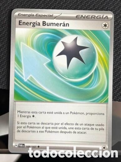 Coleccionismo cromos antiguos: 166/167 Energ&iacute;a bumer&aacute;n carta pokemon TCG