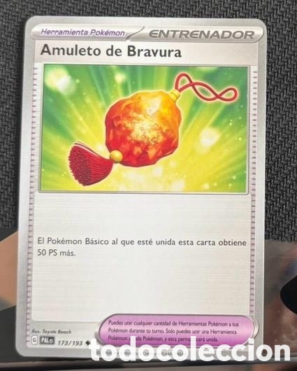 Coleccionismo cromos antiguos: 173/193 Amuleto de bravura carta pokemon TCG