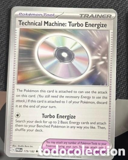Coleccionismo cromos antiguos: 179/182 Technical machine turbo energize carta pokemon TCG