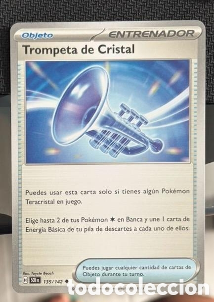 Coleccionismo cromos antiguos: 135/142 Trompeta de cristal carta pokemon TCG