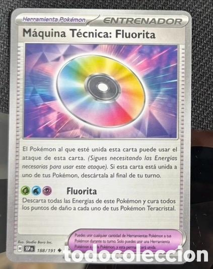 Coleccionismo cromos antiguos: 188/191 M&aacute;quina t&eacute;cnica fluorita carta pokemon TCG
