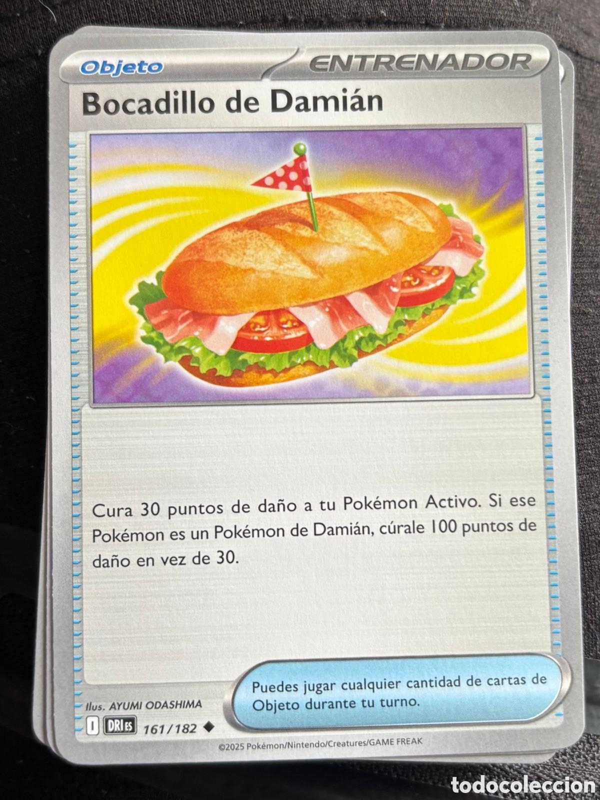 Coleccionismo cromos antiguos: 161/182 Bocadillo de Damian carta pokemon TCG