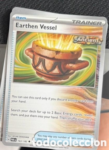 Coleccionismo cromos antiguos: 163/182 Earthen vessel carta pokemon TCG