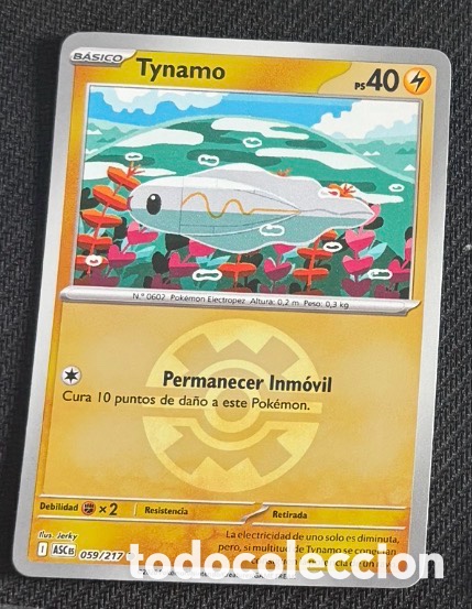 Coleccionismo cromos antiguos: 059/217 Tynamo reverse Carta Pokemon TCG