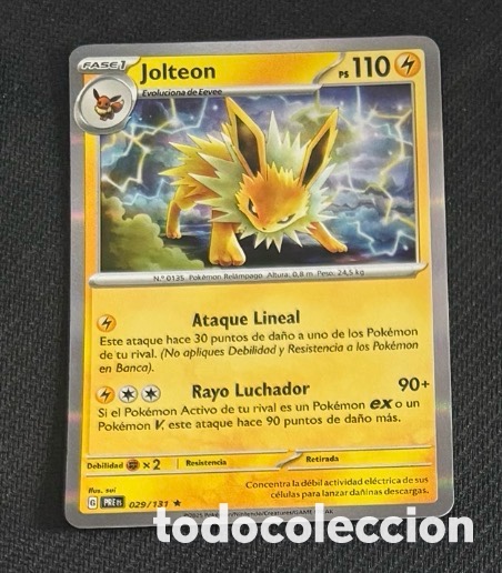 Coleccionismo cromos antiguos: 029/131 Jolteon Carta Pokemon TCG