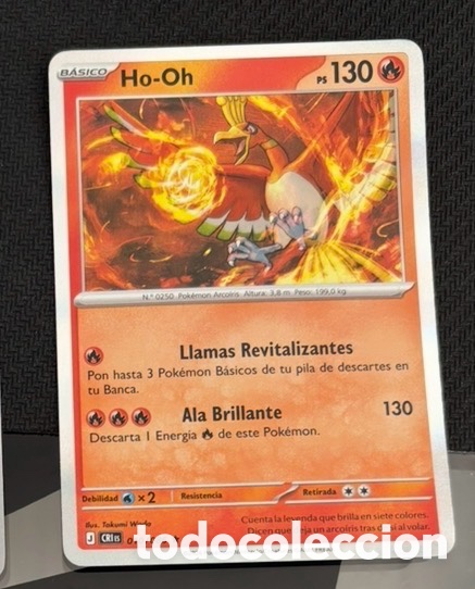 Coleccionismo cromos antiguos: 010/086 Ho-oh holo Carta Pokemon TCG
