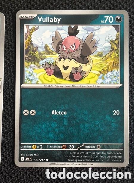 Coleccionismo cromos antiguos: 138/217 Vullaby carta pokemon TCG