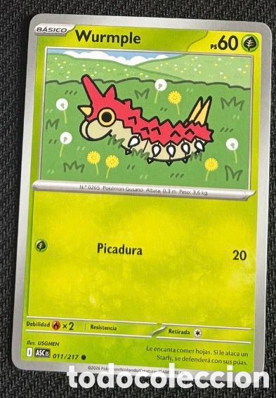 Coleccionismo cromos antiguos: 011/217 Wurmple carta pokemon TCG