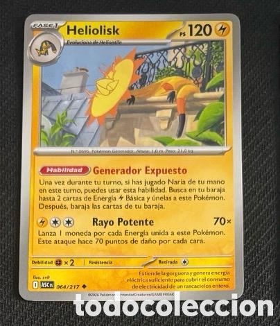 Coleccionismo cromos antiguos: 064/217 Heliolisk carta pokemon TCG