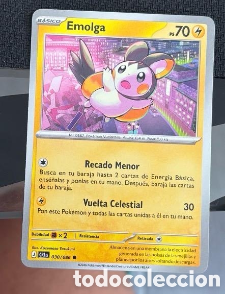 Coleccionismo cromos antiguos: 030/086 Emolga carta pokemon TCG