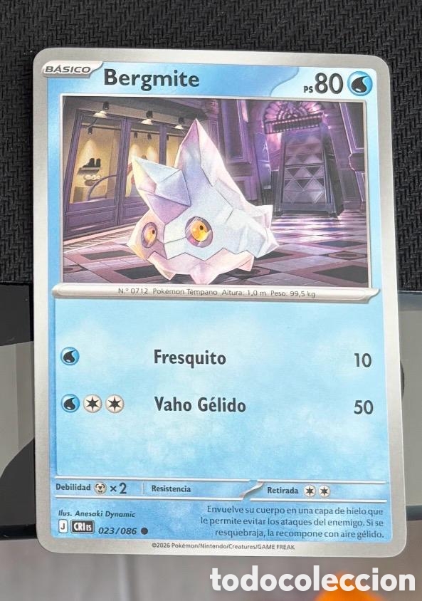 Coleccionismo cromos antiguos: 023/086 Bergmite carta pokemon TCG