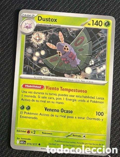 Coleccionismo cromos antiguos: 015/217 Dustox carta pokemon TCG