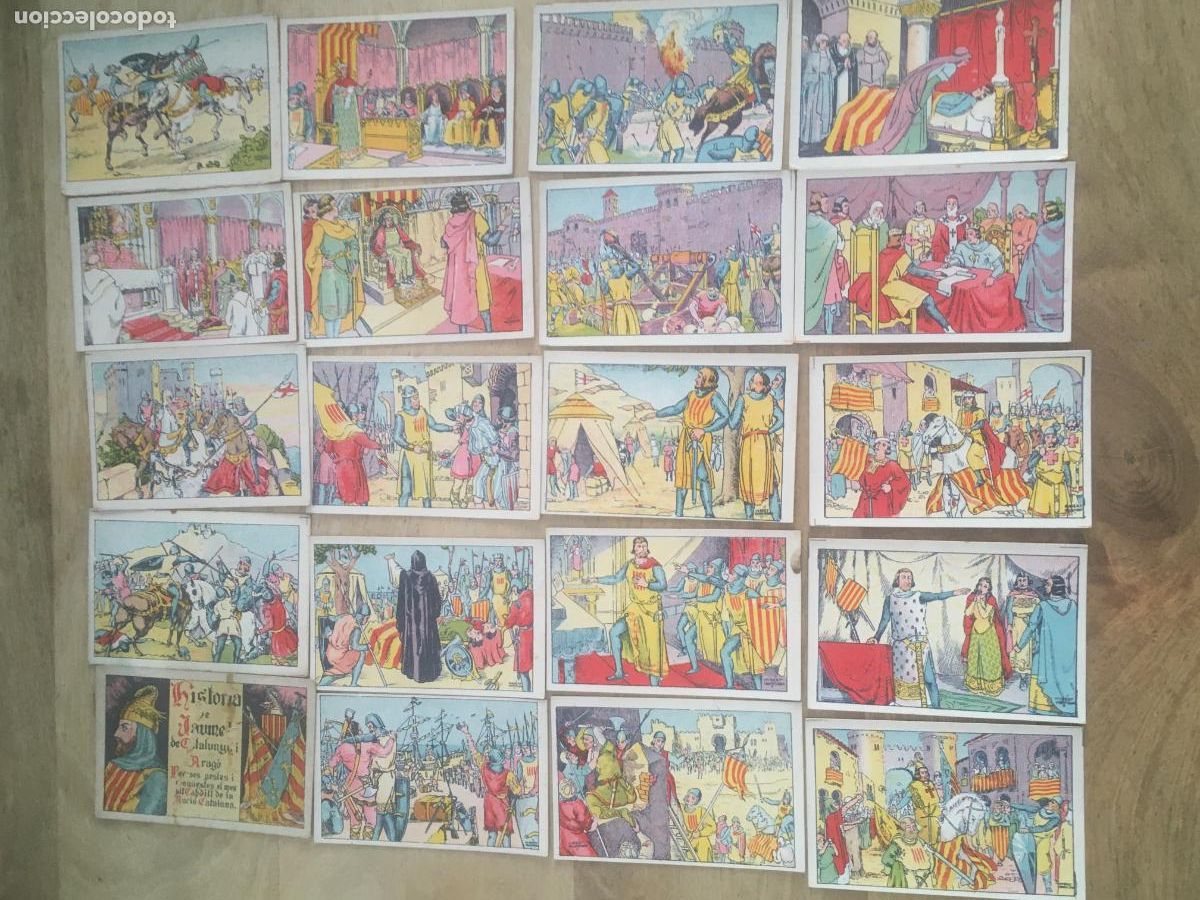 Coleccionismo cromos antiguos: historia de jaume I chocolates riucord 20 cromos nunca pegados