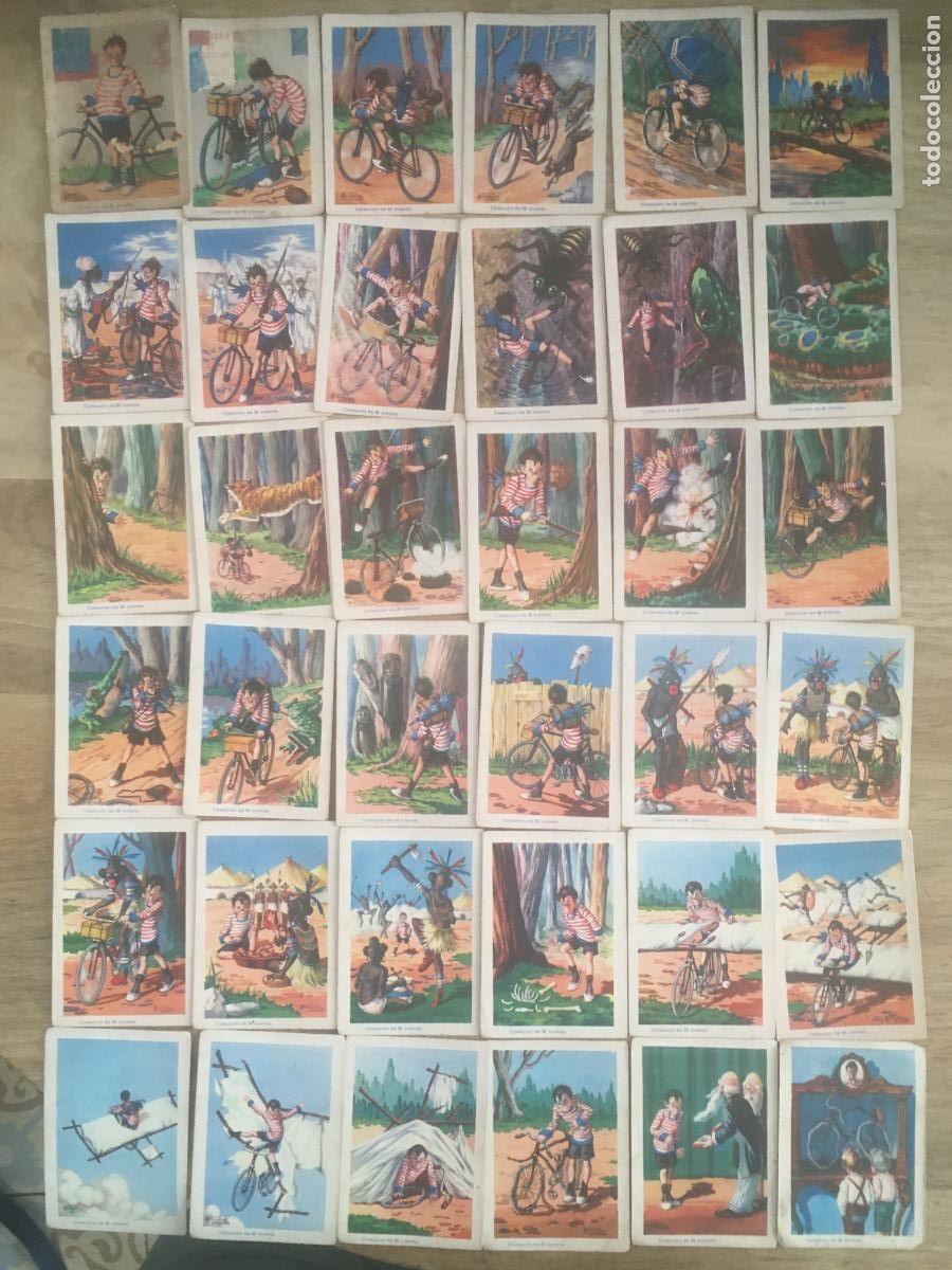 Coleccionismo cromos antiguos: las haza&ntilde;as de pedalito chocolates amatller coleccion completa 36 cromos nunca pegados