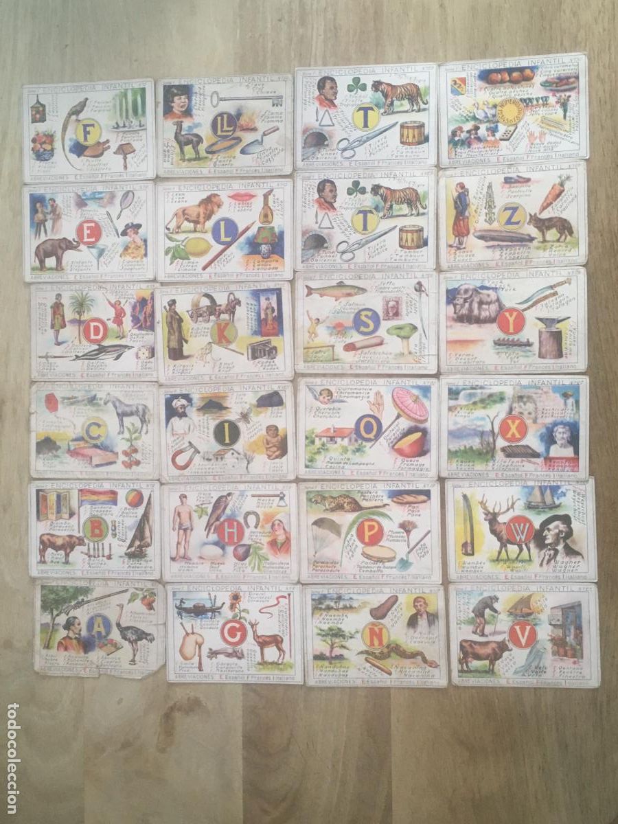 Coleccionismo cromos antiguos: encoclopedia infantil chocolates juncosa coleccion completa 30 cromos nunca pegados