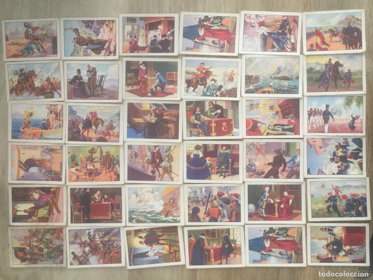 Coleccionismo cromos antiguos: historia de espa&ntilde;a chocolates amatller coleccion completa 36 cromos nunca pegados