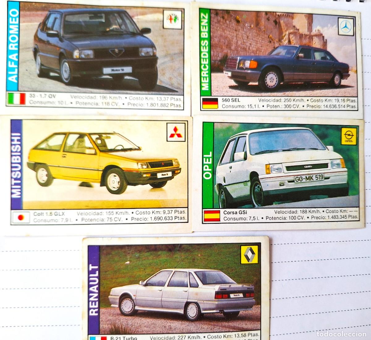 Coleccionismo cromos antiguos: LOTE 5 CROMOS COLECCION COCHES 89 - ED. CUSCO - 5 MARCAS DIFERENTES - BUEN ESTADO