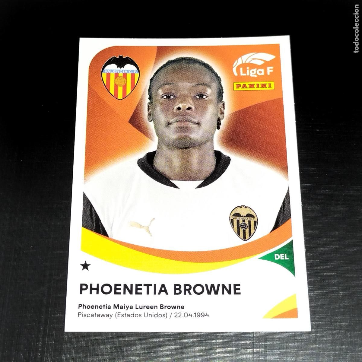 Coleccionismo cromos antiguos: 321 PHOENETIA BROWNE VALENCIA CROMOS LIGA F FEMENINA PANINI 2024 2025 24 25