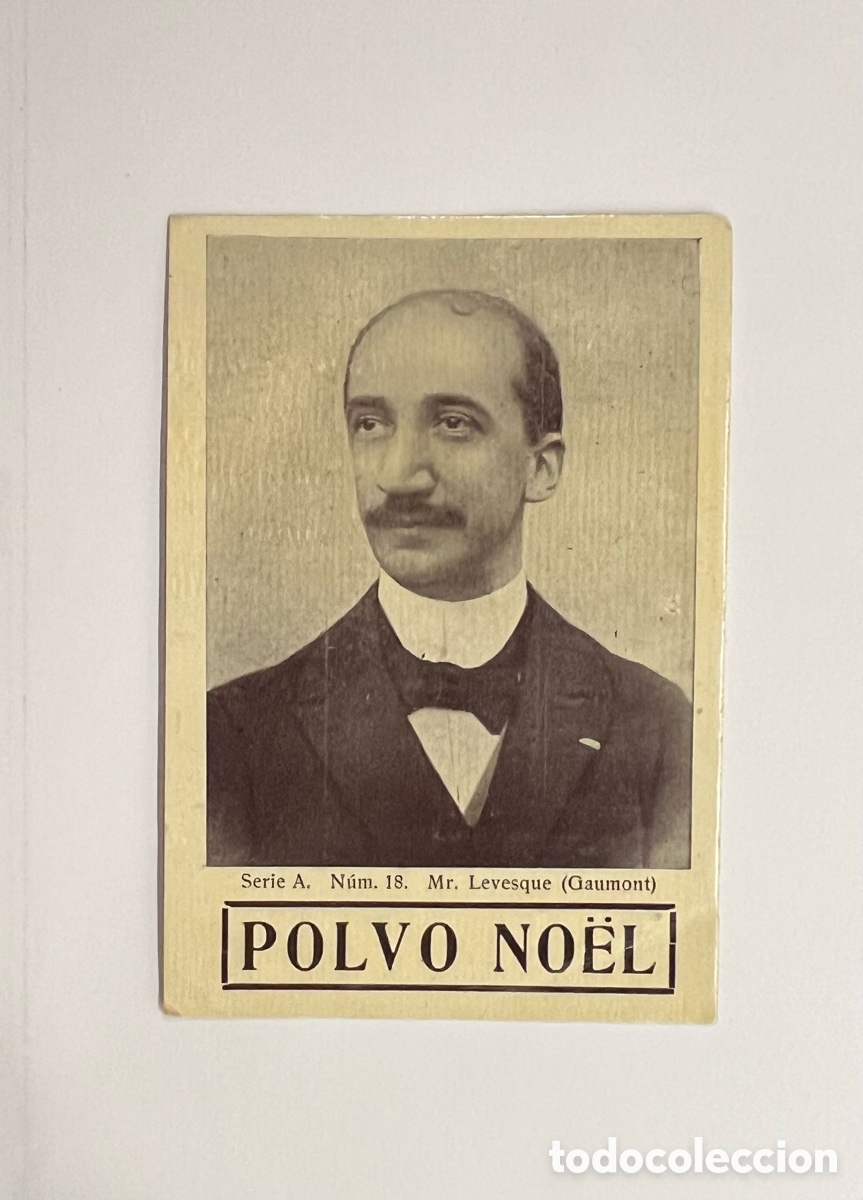 Coleccionismo cromos antiguos: CINE MUDO. Actor franc&eacute;s Marcel Levesque.. (Gaumont) Publicidad Polvo Noel. Cine Eldorado
