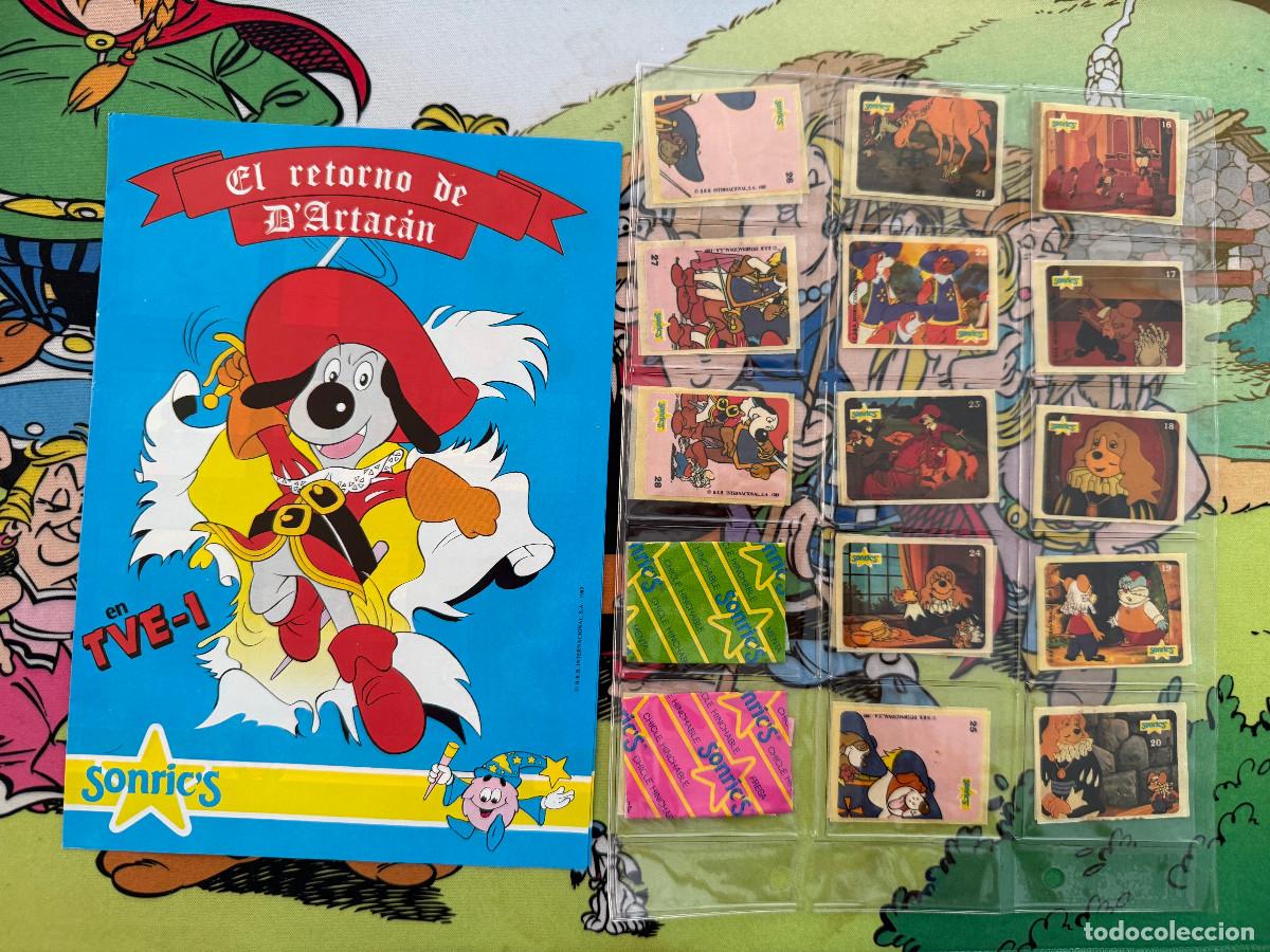 Coleccionismo cromos antiguos: &Aacute;lbum y colecci&oacute;n pegatinas chicle El retorno de Dartac&aacute;n - Sonrics Dunkin