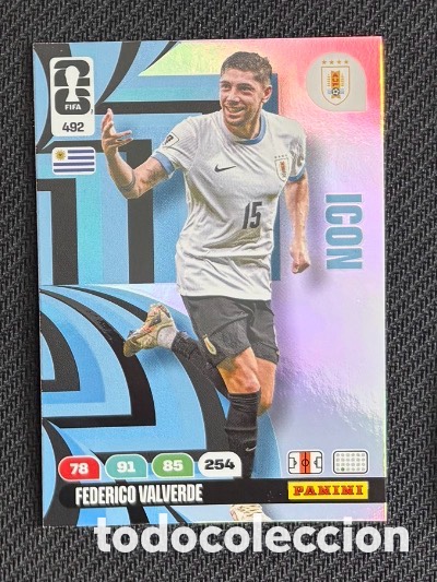 Coleccionismo cromos antiguos: 492 VALVERDE URUGUAY ICON FIFA WORLD CUP MUNDIAL 2026